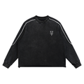 Mineral Wash Piping Raw Hem Sweatshirt